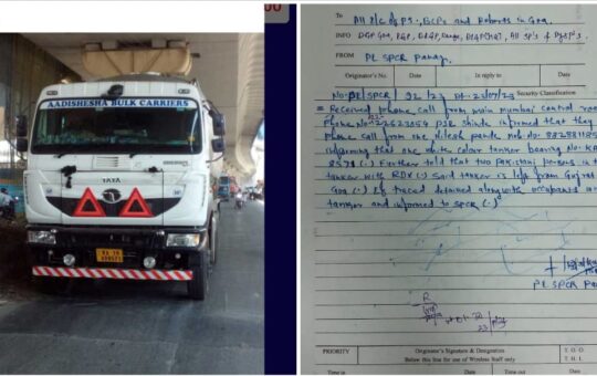 Mumbai Police's Control Room Receives Threat Call, Caller Claims Tanker With RDX and Two Pakistani Nationals Moving Towards Goa 