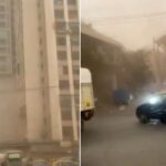 14-Storey Parking Lot Collapse in Mumbai Amid Dust Storm and Rain