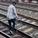 Mumbai: Disabled Man Risks Life While Crossing Railway Tracks at Ambernath Station, Video Goes Viral